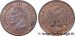 Deux centimes Napoléon III, tête laurée 1862 Bordeaux F.108A/7