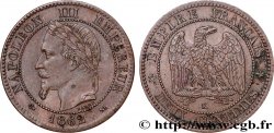 Deux centimes Napoléon III, tête laurée 1862 Bordeaux F.108A/7