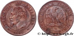 Deux centimes Napoléon III, tête laurée 1862 Bordeaux F.108A/7
