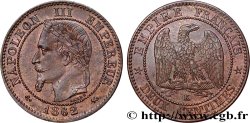 Deux centimes Napoléon III, tête laurée 1862 Bordeaux F.108A/7