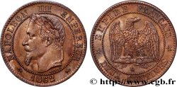 Deux centimes Napoléon III, tête laurée 1862 Bordeaux F.108A/7