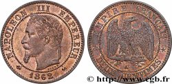 Deux centimes Napoléon III, tête laurée 1862 Bordeaux F.108A/7