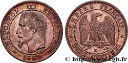 Deux centimes Napoléon III, tête laurée 1862 Bordeaux F.108A/7