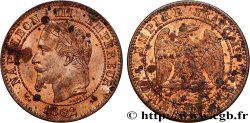Deux centimes Napoléon III, tête laurée 1862 Bordeaux F.108A/7