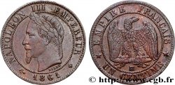 Un centime Napoléon III, tête laurée 1861 Strasbourg F.103/2