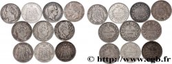 Lot de dix écus de 5 francs n.d.  F.-/
