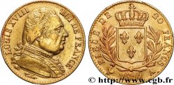 20 francs or Louis XVIII, buste habillé 1814 Paris F.517/1