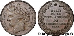 Module de 5 francs par Barre - Essai de la virole brisée 1843  VG.3098 