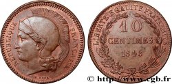 Concours de 10 centimes, essai en cuivre par Rogat, deuxième concours, quatrième revers 1848 Paris VG.3170 var.