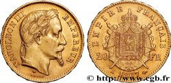 20 francs or Napoléon III, tête laurée 1867 Paris F.532/15