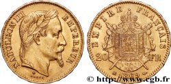 20 francs or Napoléon III, tête laurée, petit BB 1869 Strasbourg F.532/21 TTB+ 