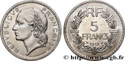 5 francs Lavrillier, nickel 1938  F.336/7