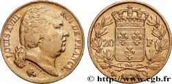 20 francs or Louis XVIII, tête nue 1824 Perpignan F.519/33