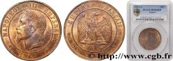 Dix centimes Napoléon III, tête laurée 1863 Paris F.134/10