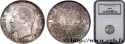 50 centimes Napoléon III, tête nue 1858 Paris F.187/9