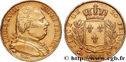 20 francs or Louis XVIII, buste habillé 1815 Perpignan F.517/17