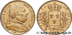 20 francs or Louis XVIII, buste habillé 1815 Perpignan F.517/16