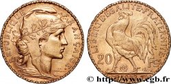 20 francs or Coq, Dieu protège la France 1902 Paris F.534/7