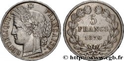 5 francs Cérès, sans légende 1870 Paris F.332/1