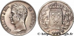 1 franc Charles X, matrice du revers à quatre feuilles 1829 La Rochelle F.207A/17