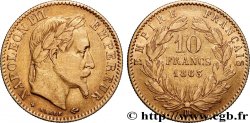 10 francs or Napoléon III, tête laurée 1863 Strasbourg F.507A/5