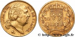 20 francs or Louis XVIII, tête nue 1819 Lille F.519/18
