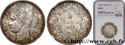 2 francs Cérès, avec légende 1872 Paris F.265/8 FDC65 NGC