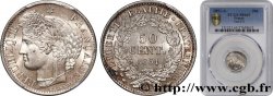 50 centimes Cérès, IIe République 1851 Paris F.184/5 FDC65 PCGS