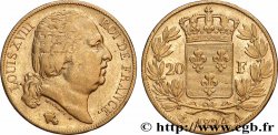 20 francs or Louis XVIII, tête nue 1824 Paris F.519/31
