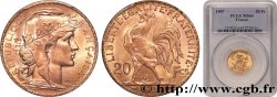 20 francs or Coq, Liberté Égalité Fraternité 1907 Paris F.535/1