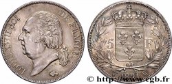 5 francs Louis XVIII, tête nue 1821 Lille F.309/67
