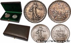 Coffret d essais de 5 francs et de 1 franc Semeuse “Haut Relief” 1959 Paris GEM.104 17 SPL/FDC 