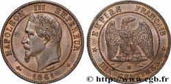 Dix centimes Napoléon III, tête laurée 1861 Strasbourg F.134/5