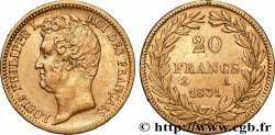 20 francs or Louis-Philippe, Tiolier, tranche inscrite en creux 1831 Paris F.524/2