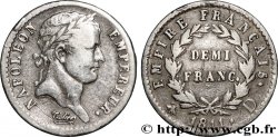 Demi-franc Napoléon Ier tête laurée, Empire français 1811 Lyon F.178/24