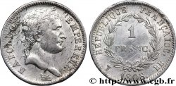 1 franc Napoléon Ier tête laurée, République française 1808 Strasbourg F.204/4