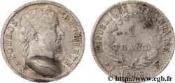 1 franc Napoléon Ier tête laurée, République française 1808 Toulouse F.204/10 var. TB20 