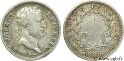 1 franc Napoléon Ier tête laurée, Empire français 1809 Rouen F.205/2