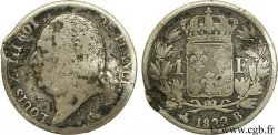 1 franc Louis XVIII 1822 Rouen F.206/41 B12 