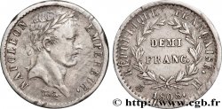 Demi-franc Napoléon Ier tête laurée, République française 1808 La Rochelle F.177/7