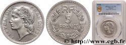 5 francs Lavrillier, nickel 1938  F.336/7