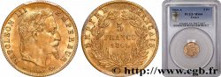 5 francs or Napoléon III, tête laurée 1866 Paris F.502/9