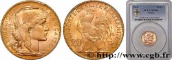 20 francs or Coq, Liberté Égalité Fraternité 1910 Paris F.535/4