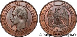 Dix centimes Napoléon III, tête nue 1855 Lille F.133/33