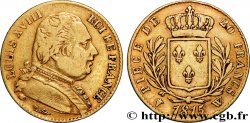 20 francs or Louis XVIII, buste habillé 1815 Lille F.517/18