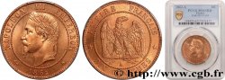 Dix centimes Napoléon III, tête laurée 1862 Paris F.134/7 FDC65 PCGS