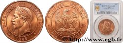 Dix centimes Napoléon III, tête laurée 1862 Paris F.134/7 FDC66 PCGS