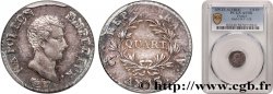 Quart (de franc) Napoléon Empereur, Calendrier révolutionnaire 1805 Paris F.158/8 SUP58 PCGS