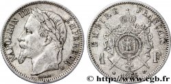 1 franc Napoléon III, tête laurée 1866 Strasbourg F.215/4 TTB45 