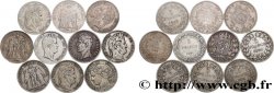 Lot de dix écus de 5 francs n.d.  F.-/
